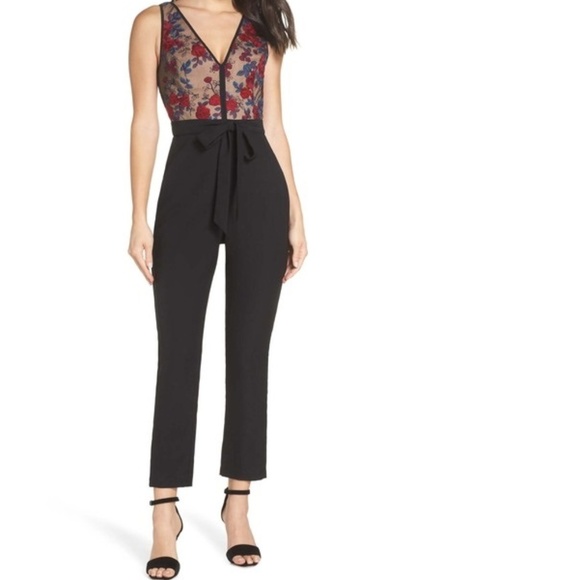 Harlyn Pants - NWT Harlyn Floral Embroidered Jumpsuit Large